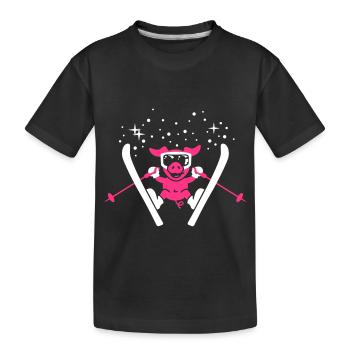Pistensau 2C - Kids' Premium Organic T-Shirt - black - Front