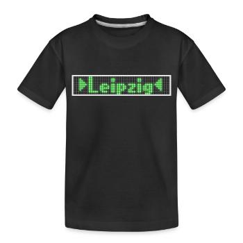 Leipzig LED Display Green - Kids' Premium Organic T-Shirt - black - Front