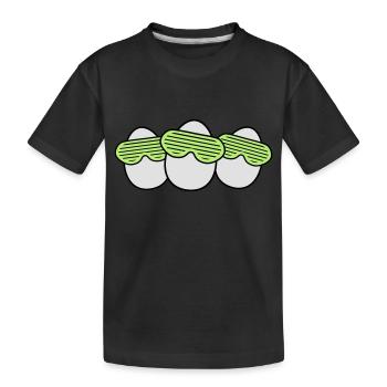 Funky Egg Crew - Kinder Premium Bio T-Shirt - Schwarz - Vorne
