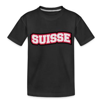 Suisse Design - Kinder Premium Bio T-Shirt - Schwarz - Vorne