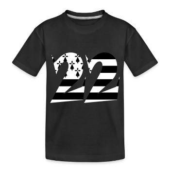 22 Britain flag - Kids' Premium Organic T-Shirt - black - Front