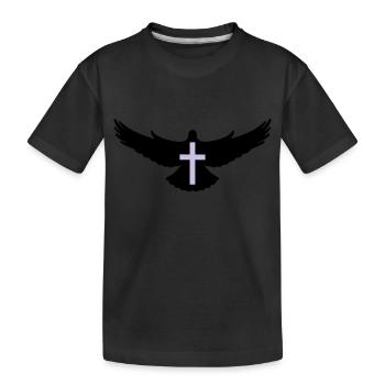 taube_heiliger_geist2 - Kinder Premium Bio T-Shirt - Schwarz - Vorne