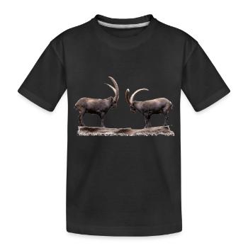 Quel bouquetin cède la place ici - T-shirt bio Premium Enfant - noir - Devant