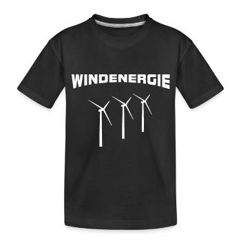 Wind energy Wind turbines - Kids' Premium Organic T-Shirt - black - Front