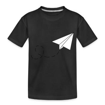 PAPIERFLIEGER - Kinder Premium Bio T-Shirt - Schwarz - Vorne