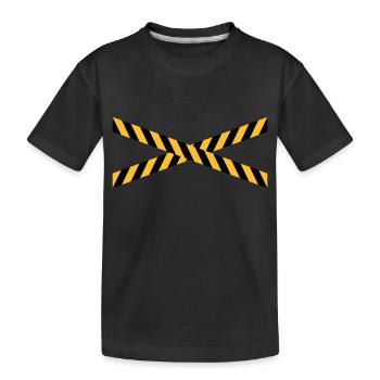 Ruban d'avertissement de conception de ligne - T-shirt bio Premium Enfant - noir - Devant