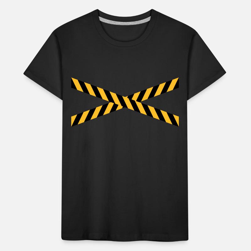 Line design caution tape Kids' Premium Organic T-Shirt