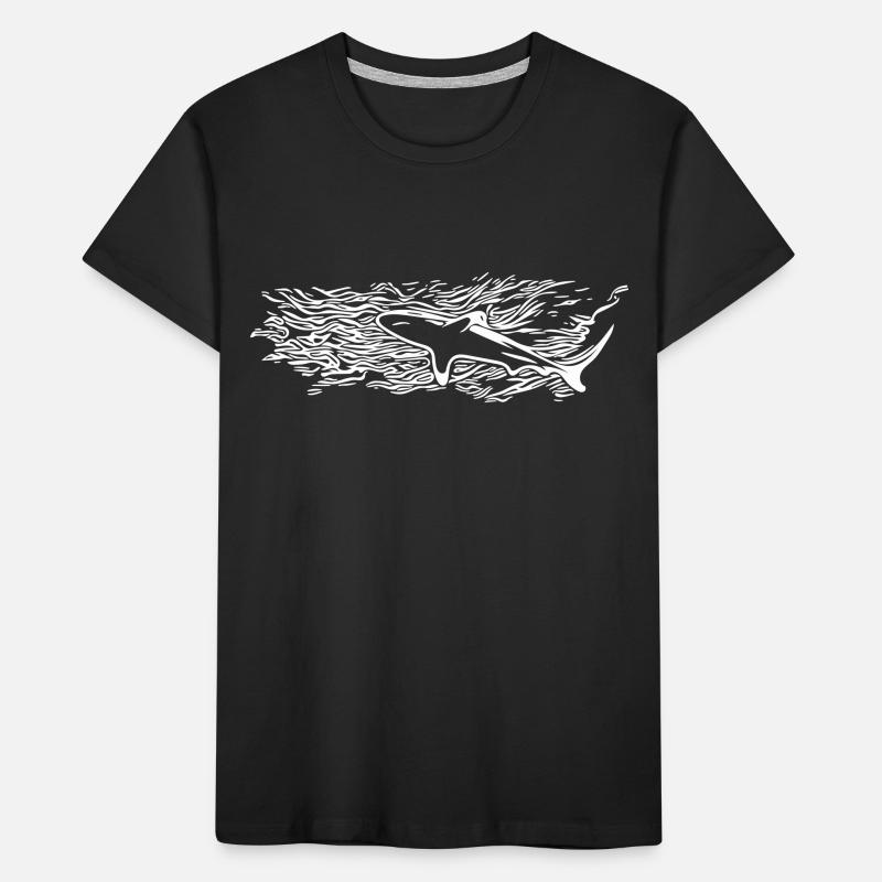 Silhouette de surface de requin T-shirt bio Premium Enfant