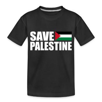 SAVE PALESTINE - Kids' Premium Organic T-Shirt - black - Front