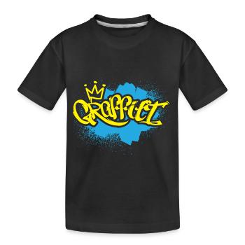 Grafitti Kind Sprayer - Kinder Premium Bio T-Shirt - Schwarz - Vorne