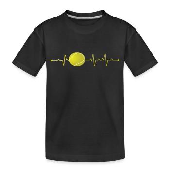Tennis Pulse Heartbeat Balle de tennis ECG - T-shirt bio Premium Enfant - noir - Devant
