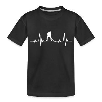 Conception du joueur de hockey sur glace - T-shirt bio Premium Enfant - noir - Devant
