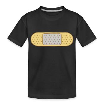 Patch Dots Design - Kids' Premium Organic T-Shirt - black - Front