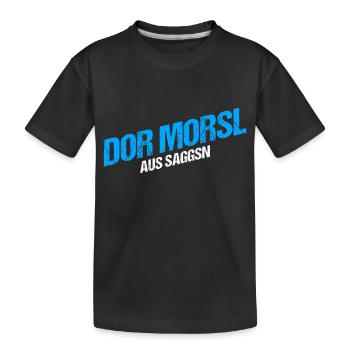 Der Marcel aus Sachsen - Kinder Premium Bio T-Shirt - Schwarz - Vorne