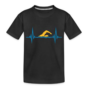 Puls Sport Schwimmer - Kinder Premium Bio T-Shirt - Schwarz - Vorne