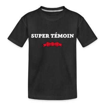 Super Témoin - T-shirt bio Premium Enfant - noir - Devant