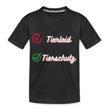 Pro Tierschutz - Kinder Premium Bio T-Shirt - Schwarz - Vorne