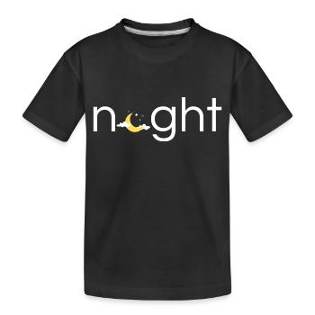 Nacht originelles Geschenk - Kinder Premium Bio T-Shirt - Schwarz - Vorne