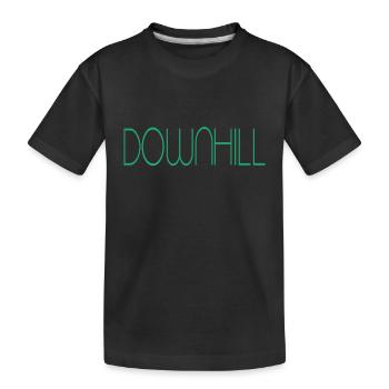 downhill - Kinder Premium Bio T-Shirt - Schwarz - Vorne