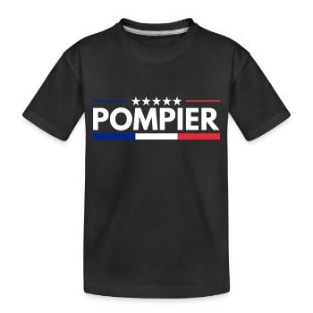 Pompier français Bleu Blanc Rouge - T-shirt bio Premium Enfant - noir - Devant