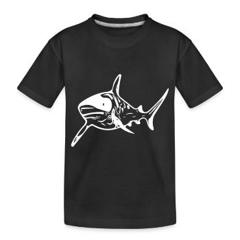Grand requin vintage d’eau profonde - T-shirt bio Premium Enfant - noir - Devant