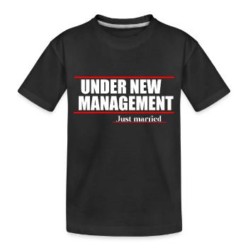 Neues Management lustiges Zitat - Kinder Premium Bio T-Shirt - Schwarz - Vorne