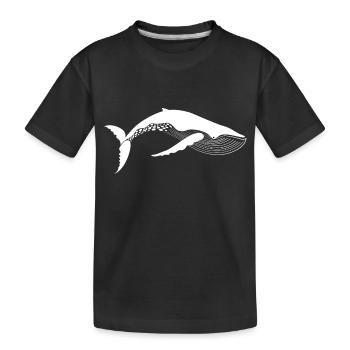 Whale - Kids' Premium Organic T-Shirt - black - Front