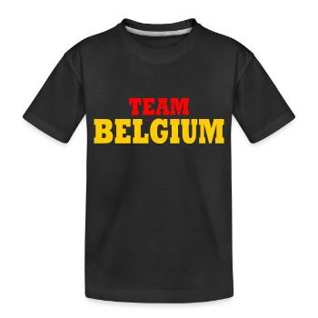 Belgium - Kids' Premium Organic T-Shirt - black - Front