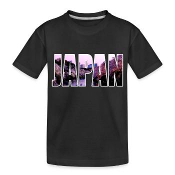 JAPAN Cherry Blossom Sakura - Kids' Premium Organic T-Shirt - black - Front