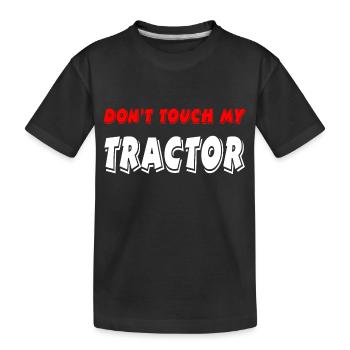 Tractor - Kids' Premium Organic T-Shirt - black - Front