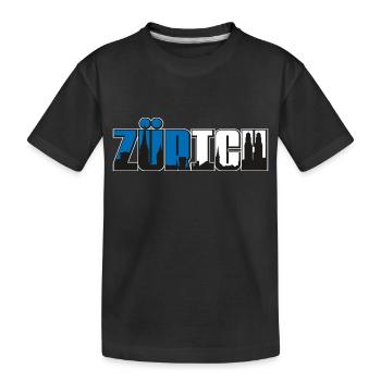 Zürich - Kinder Premium Bio T-Shirt - Schwarz - Vorne