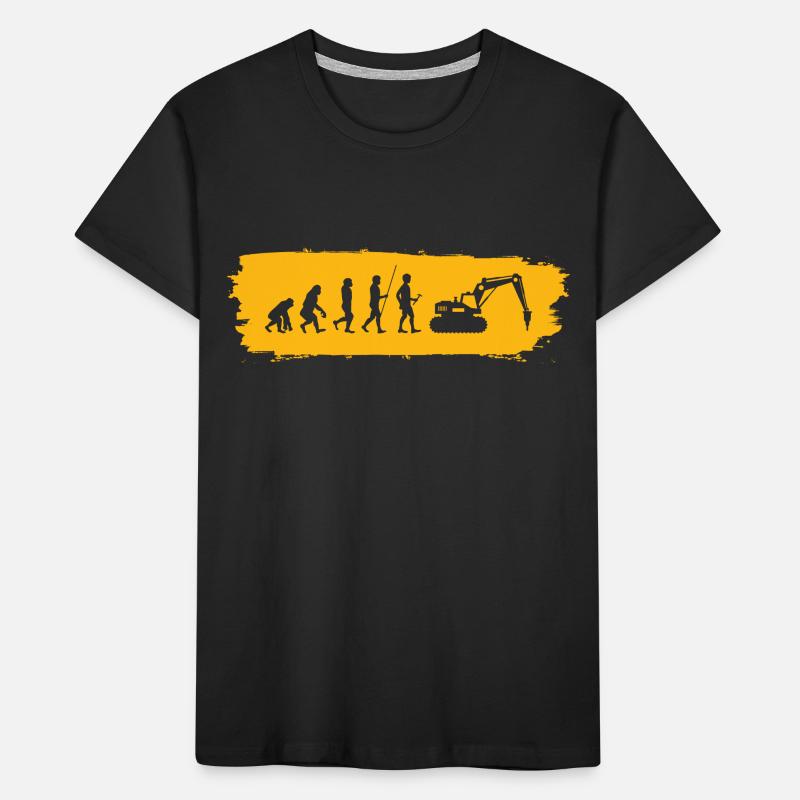 Evolution towards the excavator Kids' Premium Organic T-Shirt