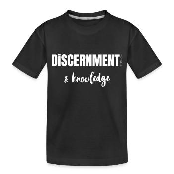 Discernement et Connaissance - Phi/1:9 - T-shirt bio Premium Enfant - noir - Devant