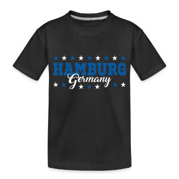 Hamburg - Kids' Premium Organic T-Shirt - black - Front