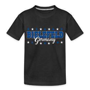 Bielefeld - Kinder Premium Bio T-Shirt - Schwarz - Vorne