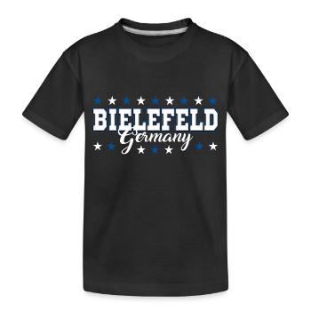 Bielefeld - Kinder Premium Bio T-Shirt - Schwarz - Vorne