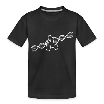 Motorrad Geschenk Mofa Motorradfahrer Motorcross - Kinder Premium Bio T-Shirt - Schwarz - Vorne