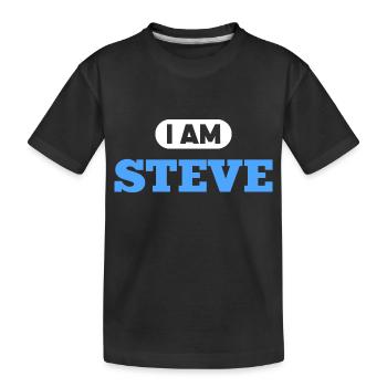 Steve Namenszusatz für stolze Steves - Kinder Premium Bio T-Shirt - Schwarz - Vorne