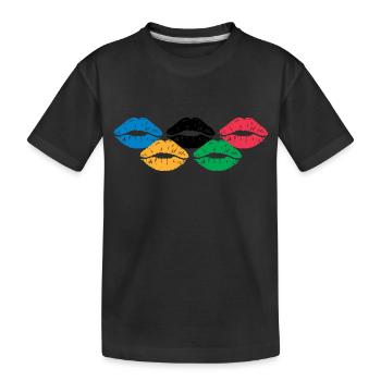 Lèvres - T-shirt bio Premium Enfant - noir - Devant