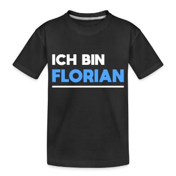 Florian Name Spruch für stolze Florians - Kinder Premium Bio T-Shirt - Schwarz - Vorne