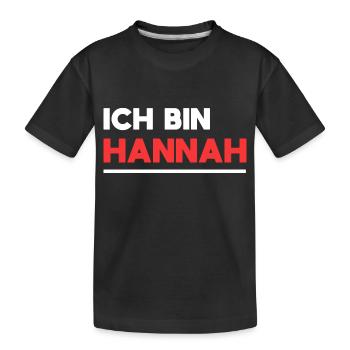Hannah Name Spruch für stolze Hannahs - Kinder Premium Bio T-Shirt - Schwarz - Vorne