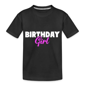 Fille d’anniversaire - T-shirt bio Premium Enfant - noir - Devant