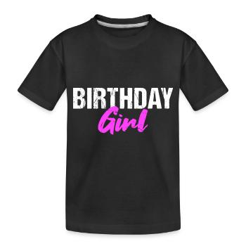 Anniversaire Fille Geburtstag - T-shirt bio Premium Enfant - noir - Devant