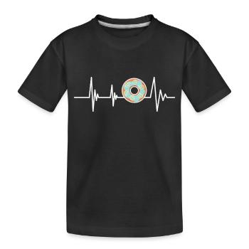 Rettungsleine und Donut - Kinder Premium Bio T-Shirt - Schwarz - Vorne