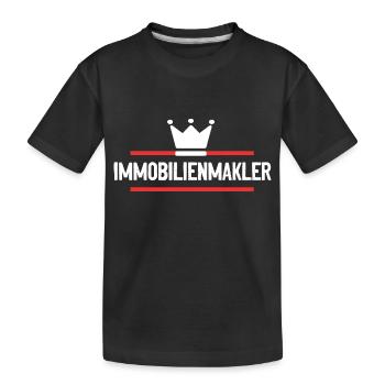 Immobilienmakler Beruf - Kinder Premium Bio T-Shirt - Schwarz - Vorne