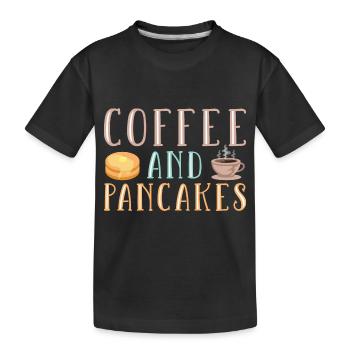 Pfannkuchen - Kinder Premium Bio T-Shirt - Schwarz - Vorne