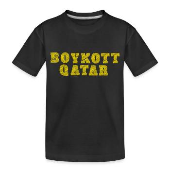 BOYKOTT KATAR - T-shirt bio Premium Enfant - noir - Devant