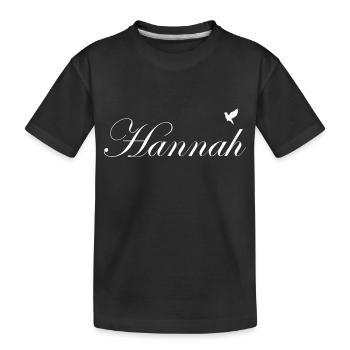 Hannah schöner Name White - Kinder Premium Bio T-Shirt - Schwarz - Vorne