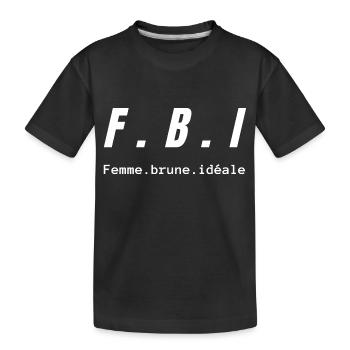 femme brune idéale - T-shirt bio Premium Enfant - noir - Devant