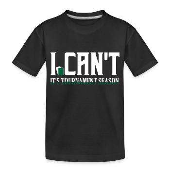Je ne peux pas. C’est la saison des tournois. Drôle de trading TCG - T-shirt bio Premium Enfant - noir - Devant